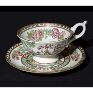 Coalport Indian Tree Fine Boan China Cup & Saucer Set EXCELLENT